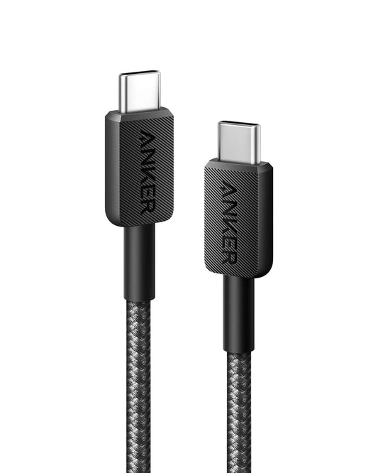 Anker Cable 322 USB-C to USB-C Cable 60W 3ft - Black | A81F5H11