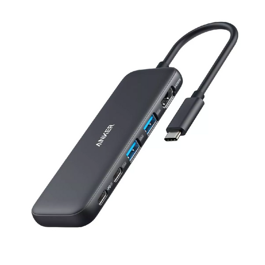 Anker 332 USB-C Hub 5-in-1 USB-C Connector with 4K HDMI & 100W Power Charger , Black | A8355H11