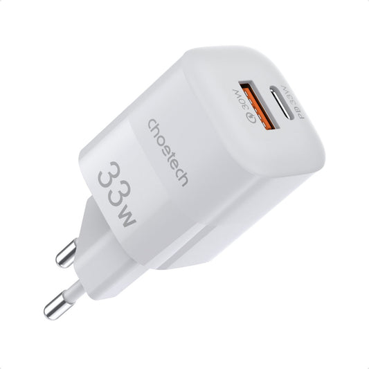 Choetech Fast USB Wall Charger USB Type C PD QC 33W White (PD5006)