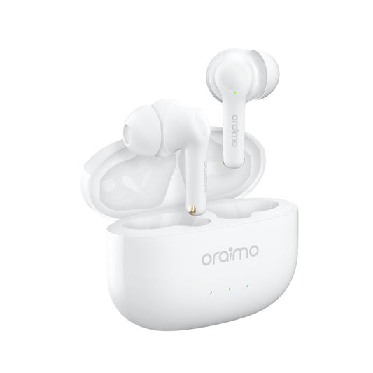 Oraimo FreePods 3C OEB-E104DC 4 Mic ENC 36 HR Playtime True Wireless Earbuds - White