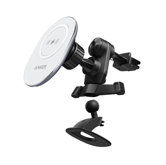 Anker PowerWave Magnetic Charging Car Mount, Black+White