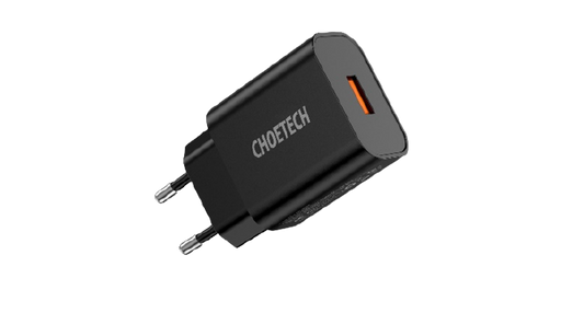 Choetech QC 3.0 18w USB Wall Charger, Black