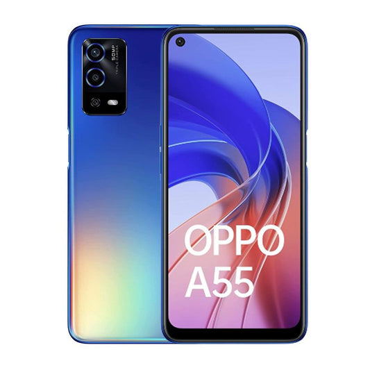 Oppo A55 Mobile 4GB Ram, 128GB - Rainbow Blue